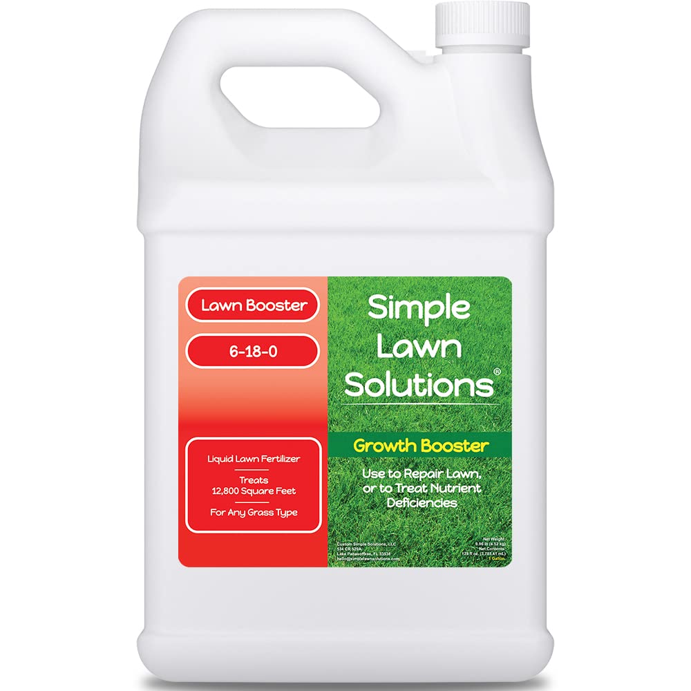 Simple Lawn Solutions Growth Booster bottle pour for even coverage on new sod