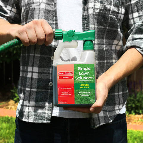 Simple Lawn Solutions sprayer application ensures even coverage for rapid growth