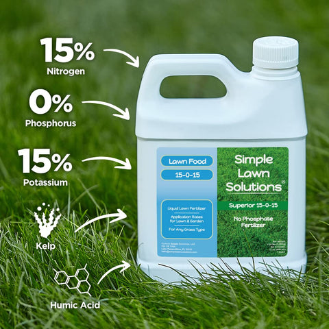 Simple Lawn Solutions lush green lawn after application with vibrant color.