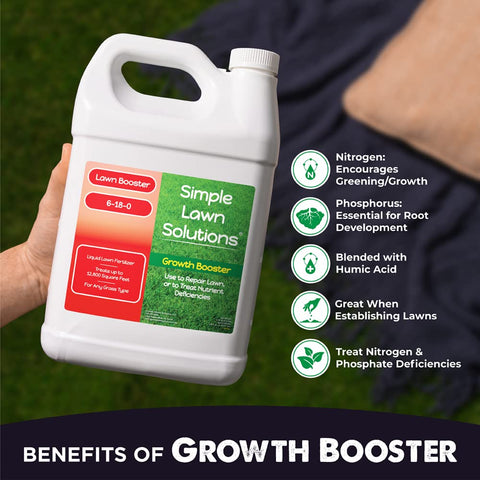Simple Lawn Solutions Growth Booster spray application for lush turf growth