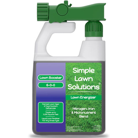 Simple Lawn Solutions Lawn Energizer bottle pour shows easy application for turf