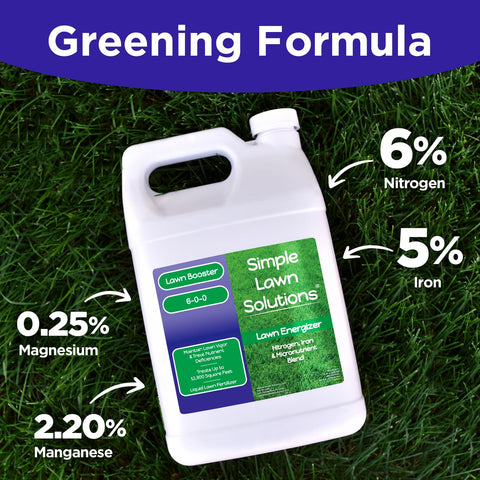 Commercial-grade Lawn Energizer covers up to 12,000 square feet per bottle.