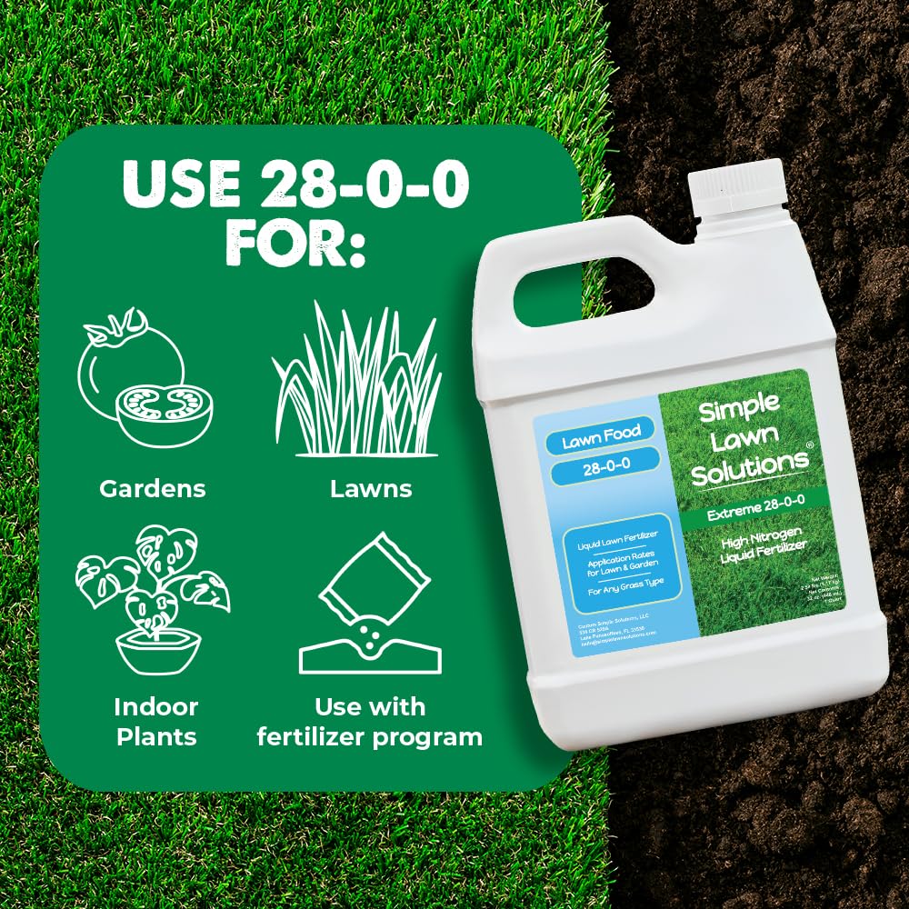 Lush green lawn after application demonstrates greening potential of the product.