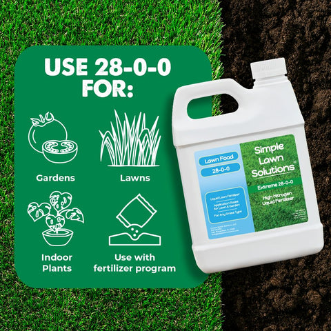Lush green lawn after application demonstrates greening potential of the product.