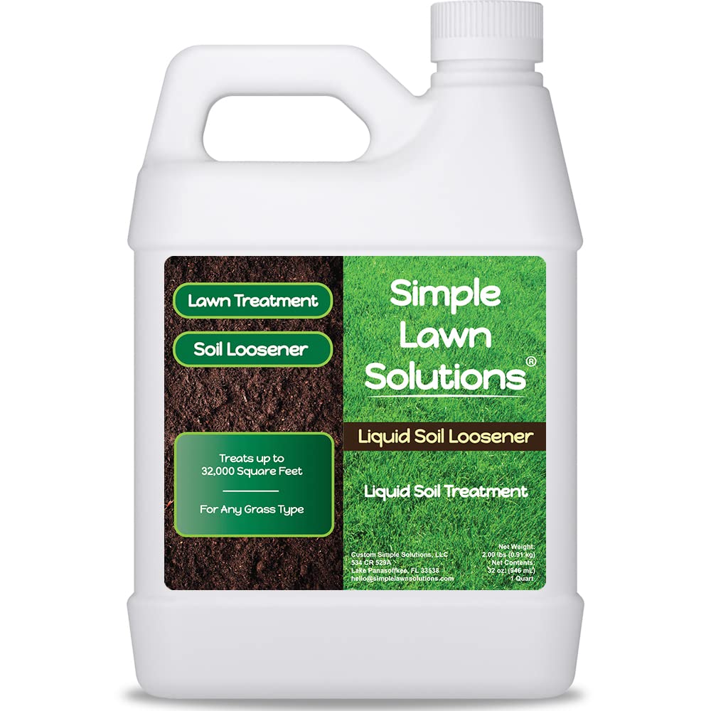 Simple Lawn Solutions Liquid Soil Loosener bottle ready for soil conditioning