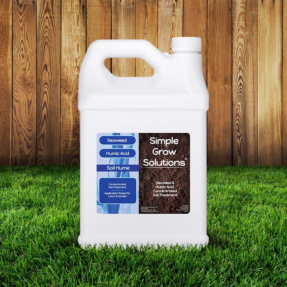 United States-made Simple Lawn Solutions bottle emphasizes quality and local production.