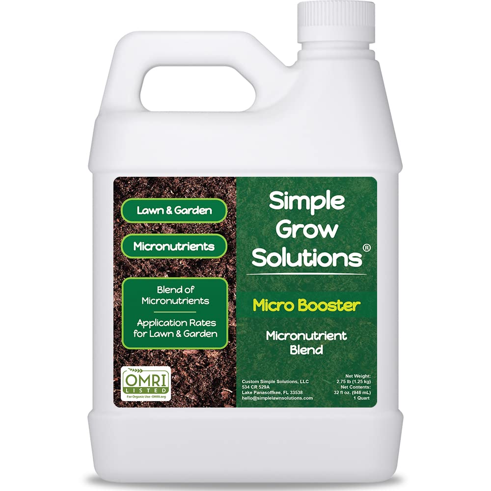 Simple Lawn Solutions Micro Booster bottle 32oz ready for lawn and garden nutrient boost.