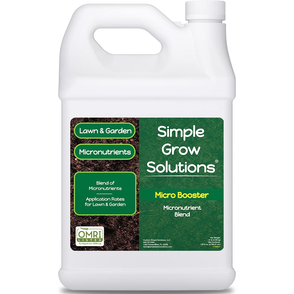 Simple Lawn Solutions Micro Booster bottle for lawn greening and nutrient support.