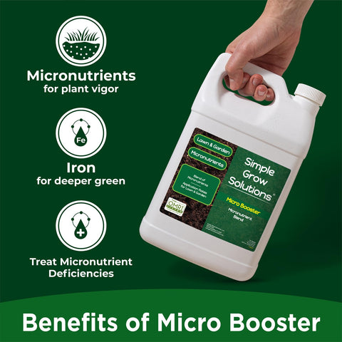 Micro Booster applied to lawn and garden for improved color.