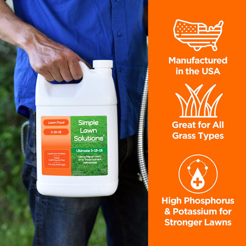 New lawn establishment uses 3-18-18 for root-friendly growth.