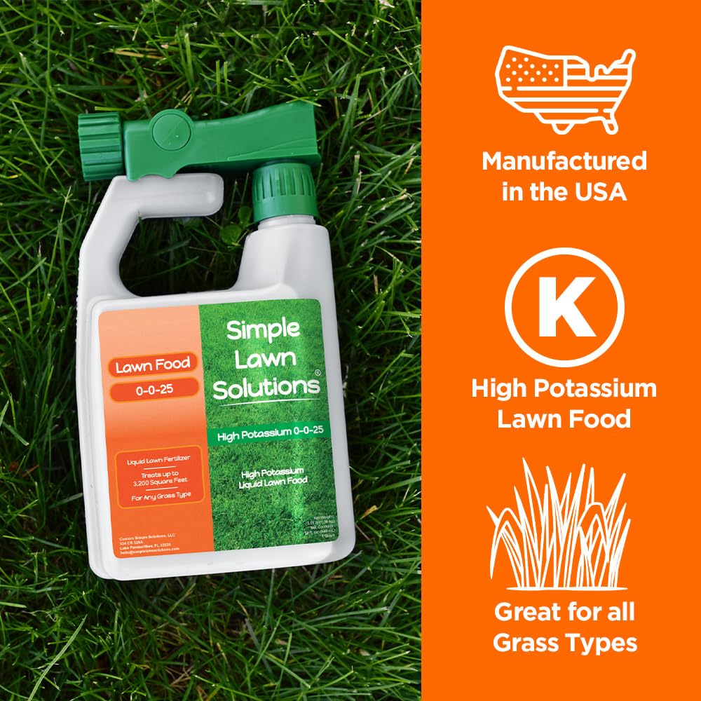 Close-up of potassium coverage detail from Simple Lawn Solutions 0-0-25