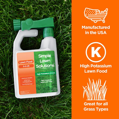 Close-up of potassium coverage detail from Simple Lawn Solutions 0-0-25