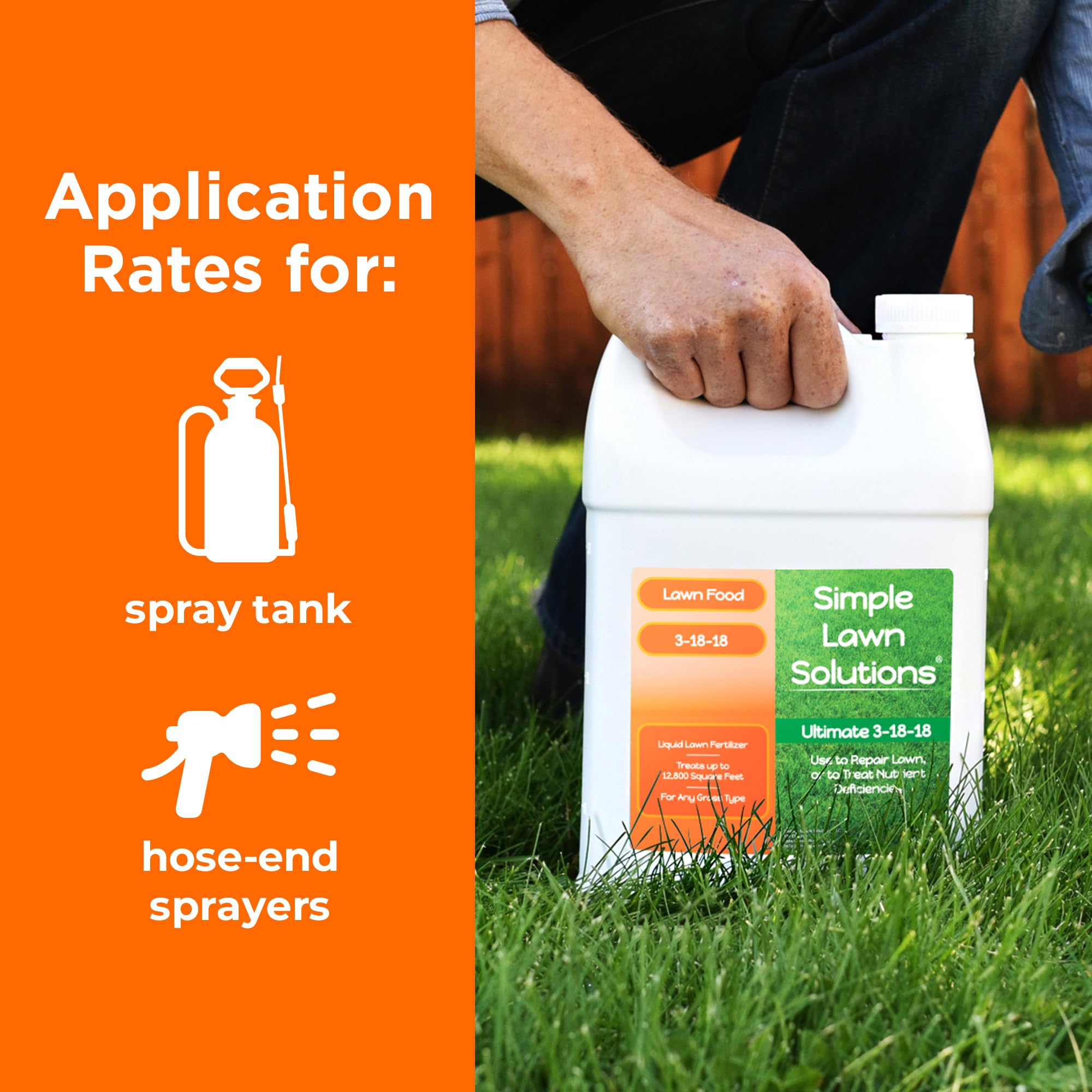 Liquid nutrients provide quick uptake for fast lawn feeding.