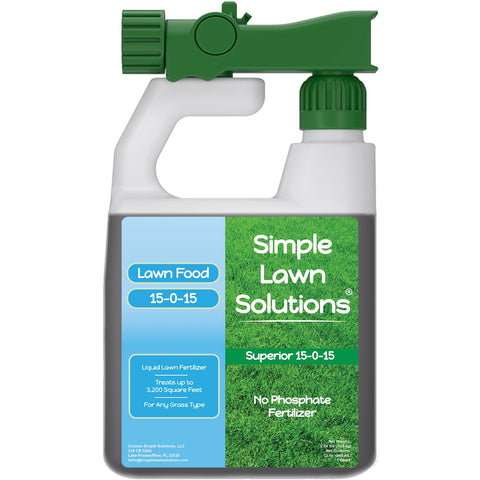 Simple Lawn Solutions superior 15-0-15 bottle sprayer for even application