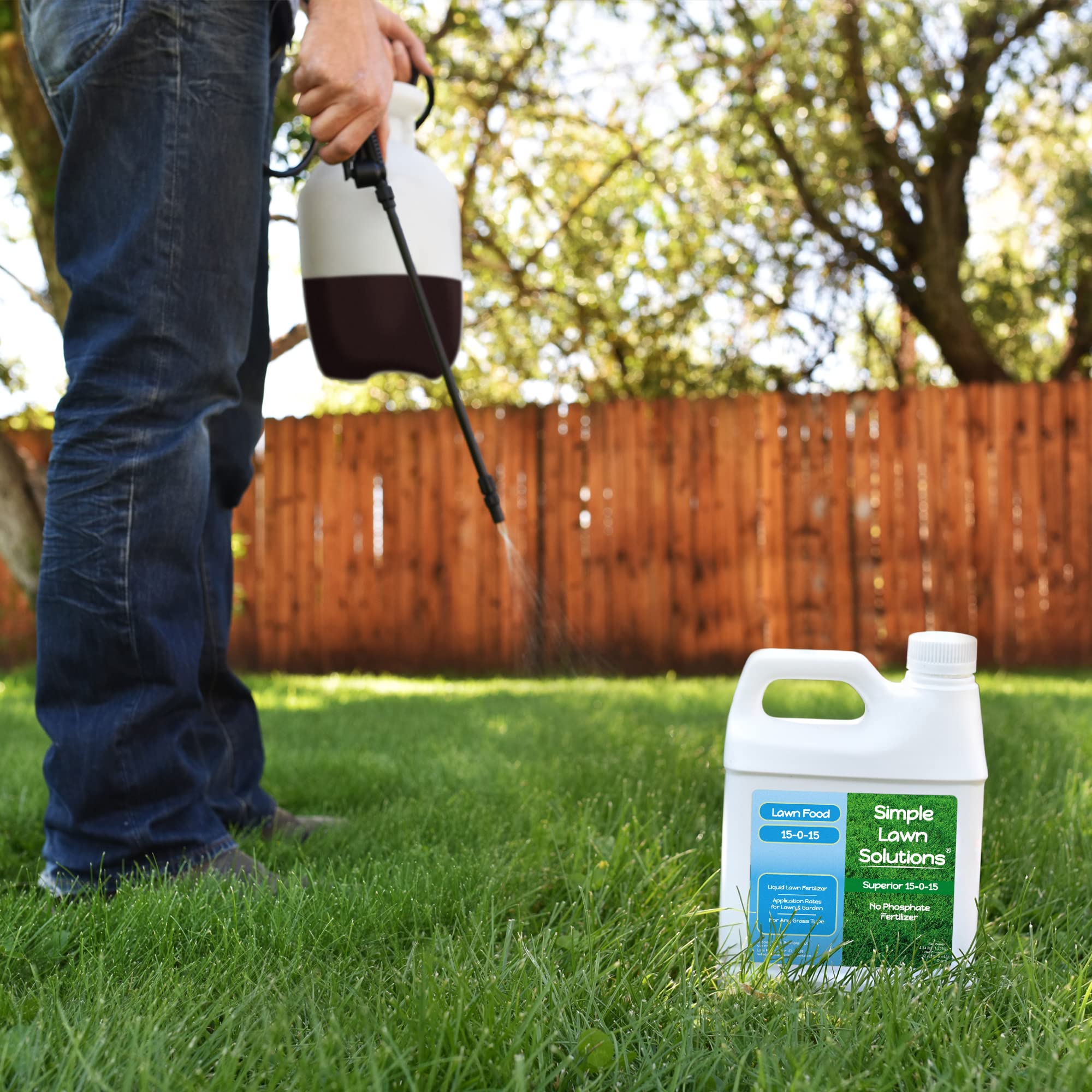 Simple Lawn Solutions USA-made bottle by a family-owned turf company.
