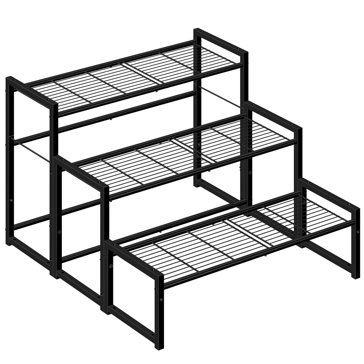 Simple Trending 3-tier plant stand outdoors with waterproof finish for a durable garden display.