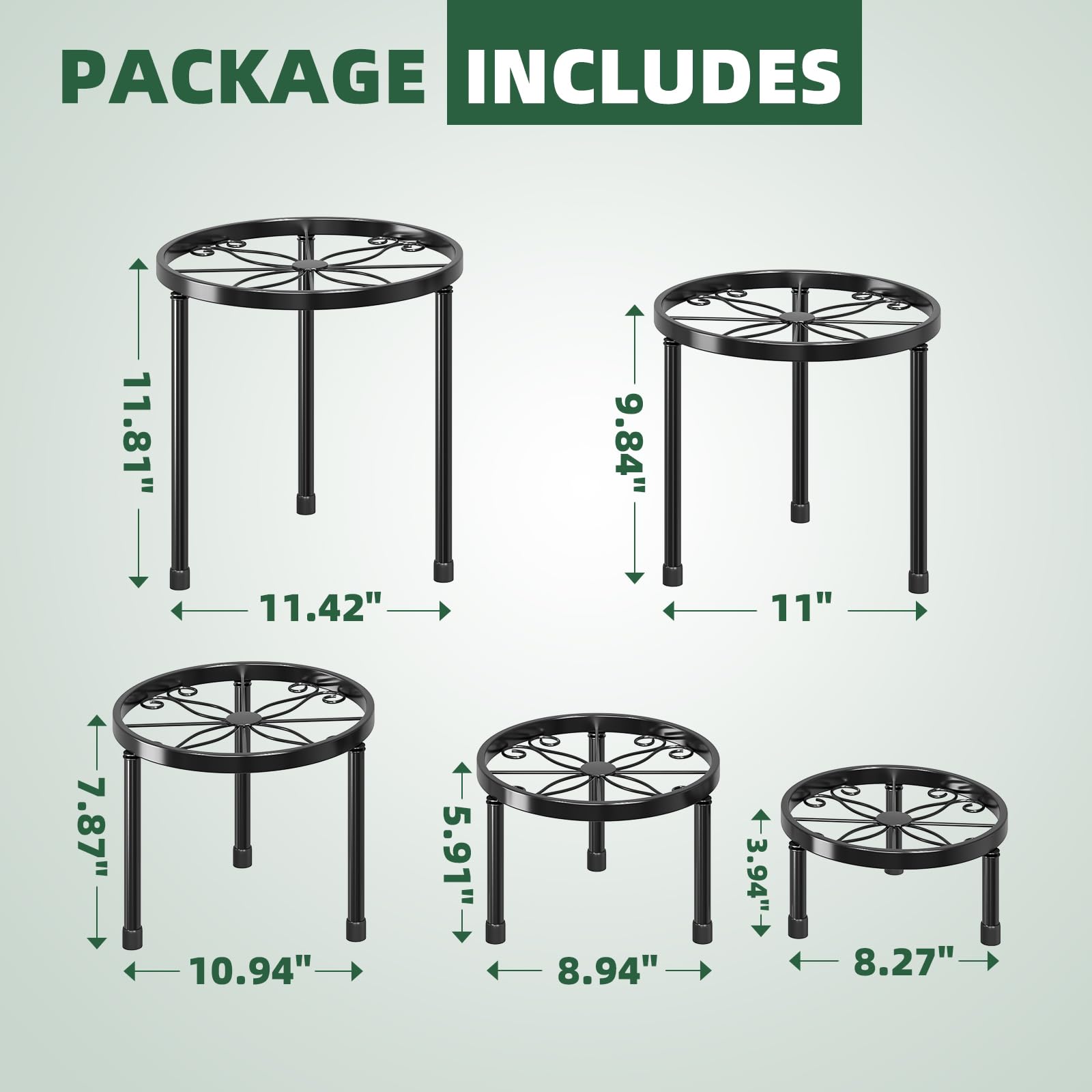 Simple Trending anti-rust coated plant stand close-up, designed for humid spaces.