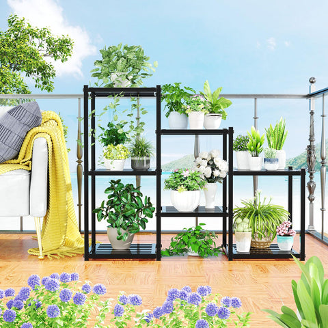 Simple Trending 7 tier shelf helps organize plant collection with easy access