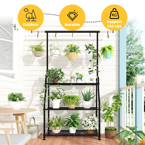 Simple Trending 3-tier stand displays up to 15 pots in a compact footprint.