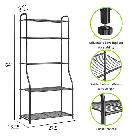 Simple Trending 5-tier plant stand, easy assembly for quick setup.