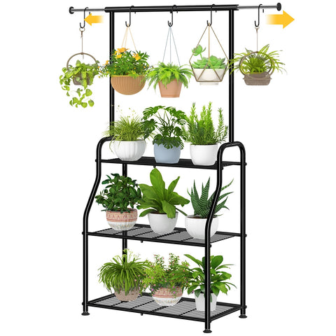 Simple Trending plant stand with extendable hanging rod for customizable plant display.