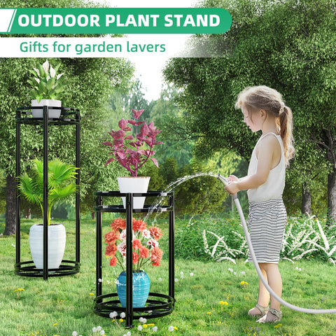Simple Trending plant stand with waterproof enamel finish, rustproof for outdoor use.