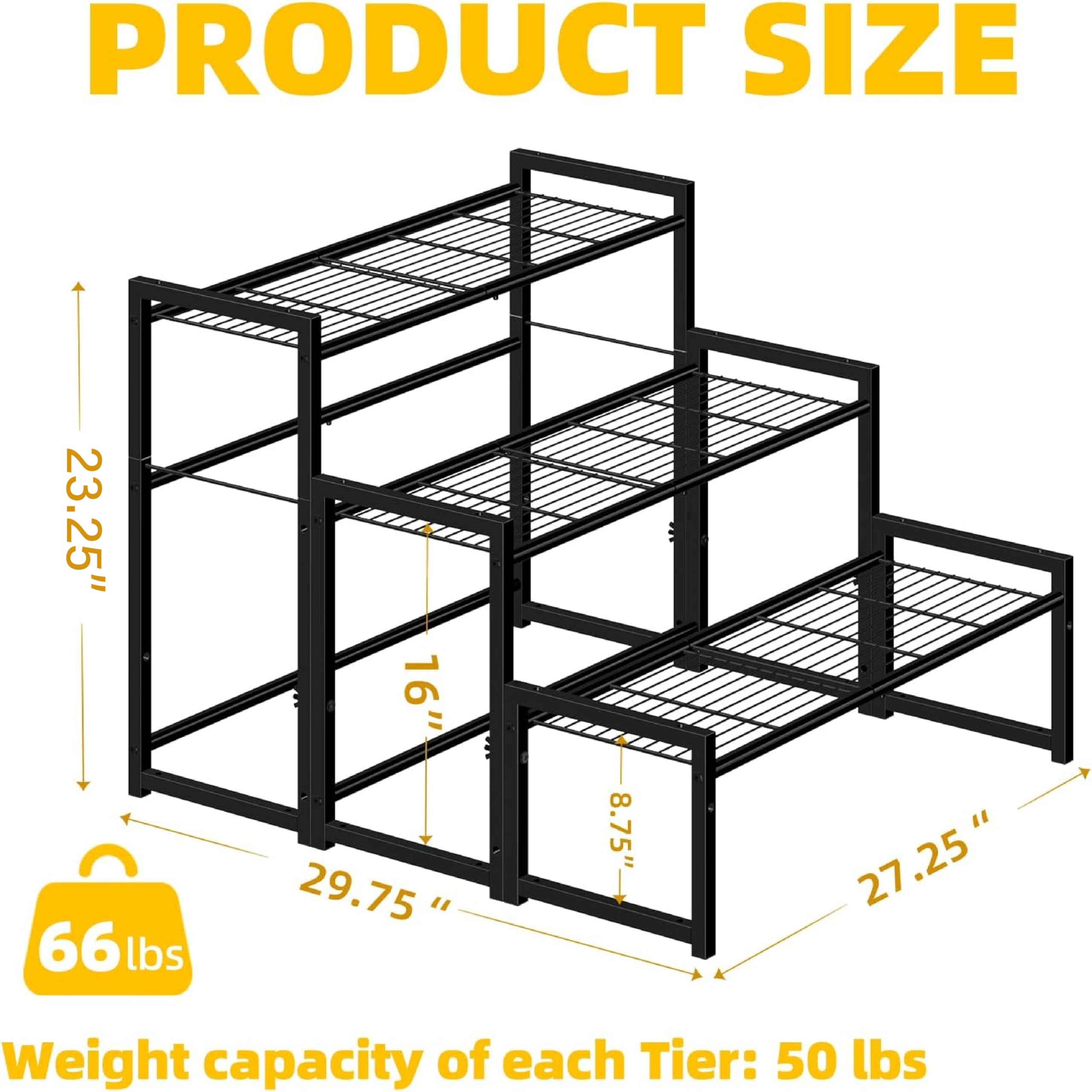Simple Trending stackable-configuration stand adapts to space-saving layouts.