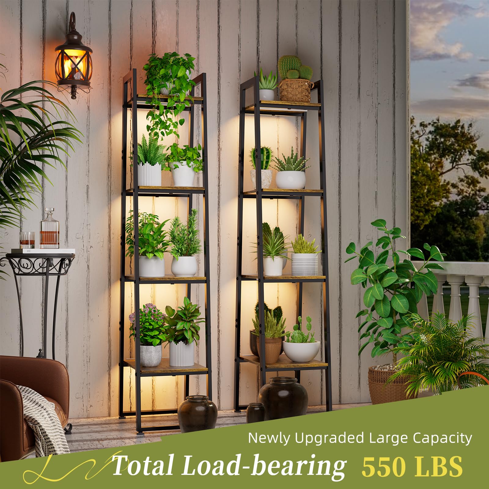 Close-up of thick metal tubing on Simple Trending plant stand demonstrates durability