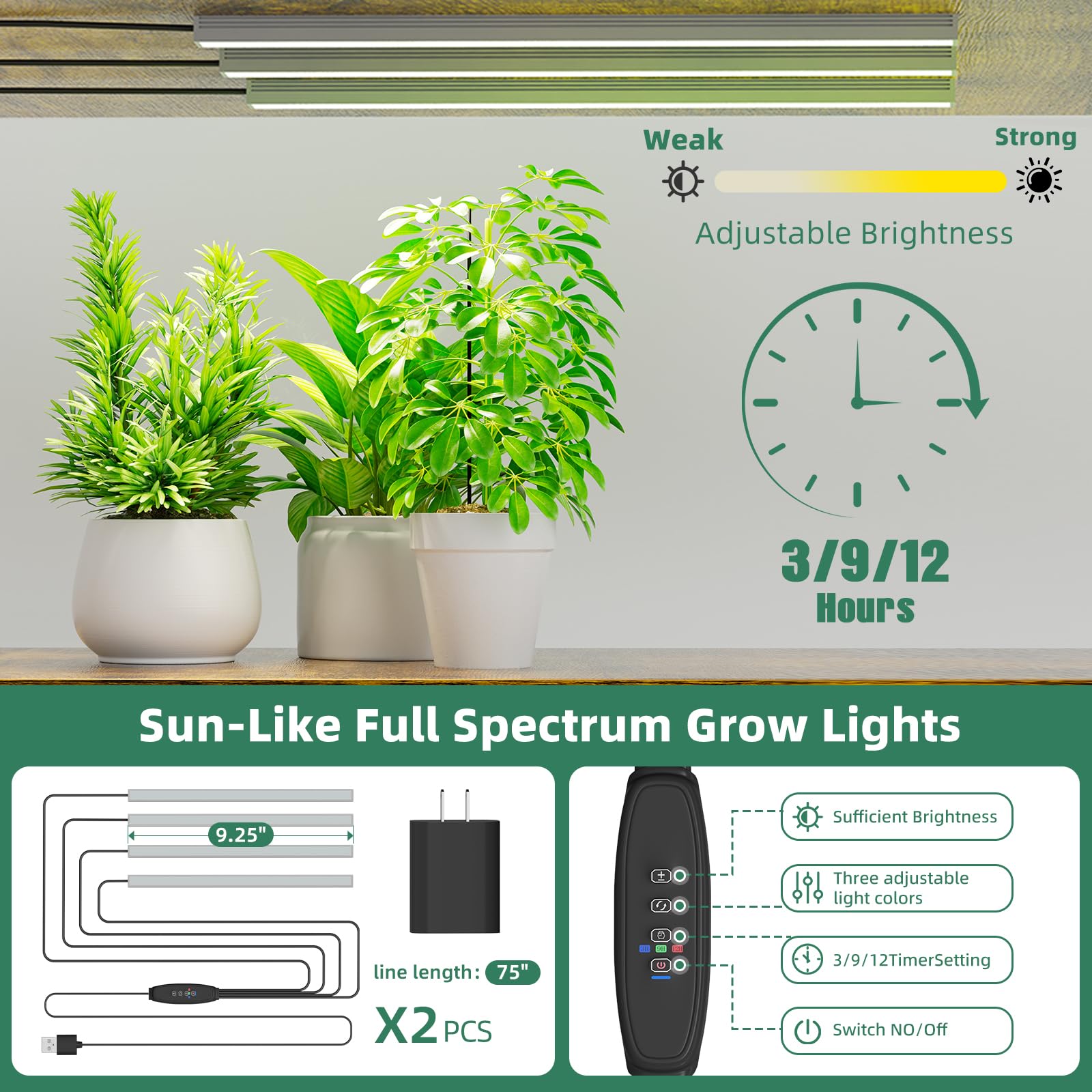 Different plants atop the stand showcase its space-saving versatility