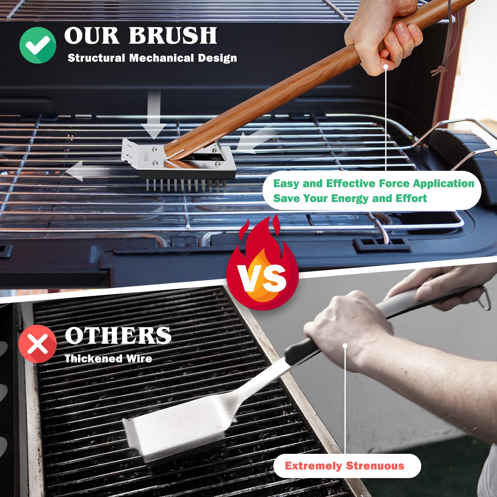 SIMPLETASTE high-temperature resistant brush head withstands grill heat