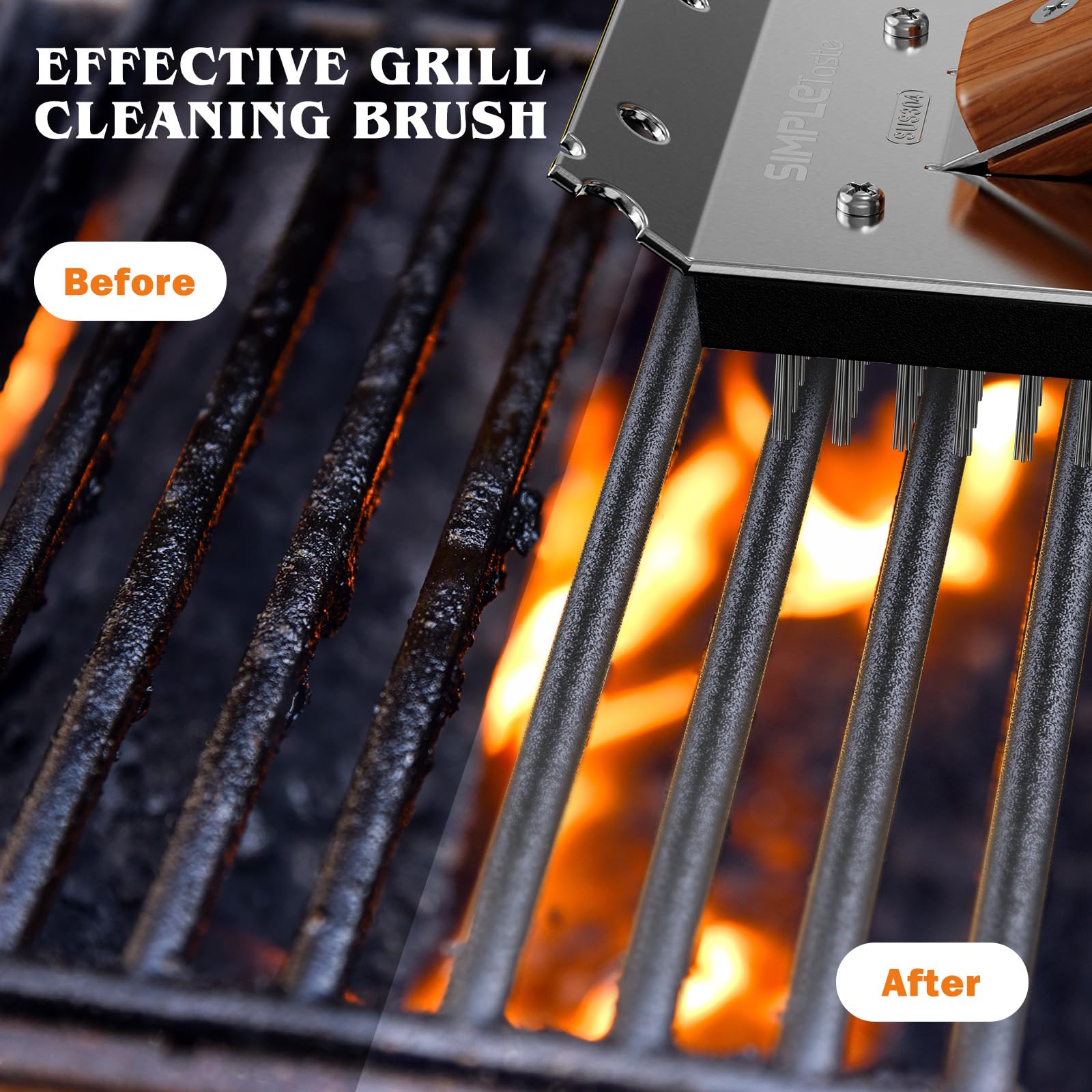 SIMPLETASTE stainless steel scraper boosts stubborn residue removal