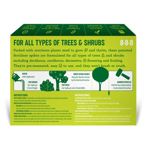 Made in the USA, SimplyGro spikes support healthy roots and landscapes.