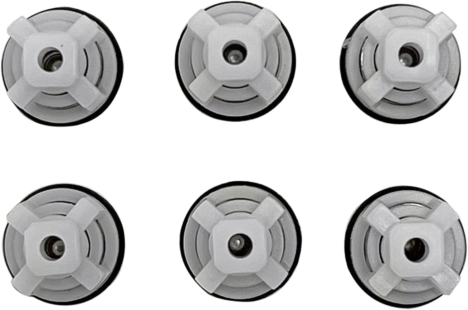 Pack of six valves ready for replacement in your pressure washer.