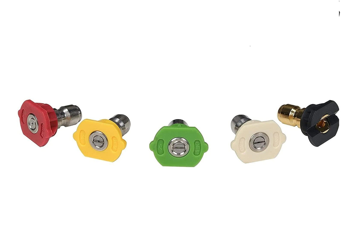 SIMPSON 80145 nozzle set packaging shows ready-to-use spray tips for versatile cleaning tasks.