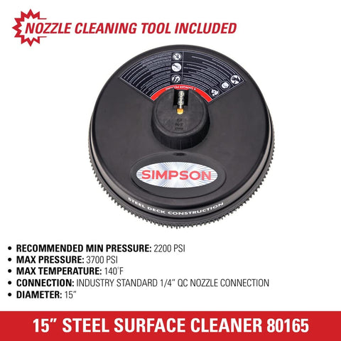 SIMPSON 80165 compatible with cold-water washers for PSI range 2200-3700