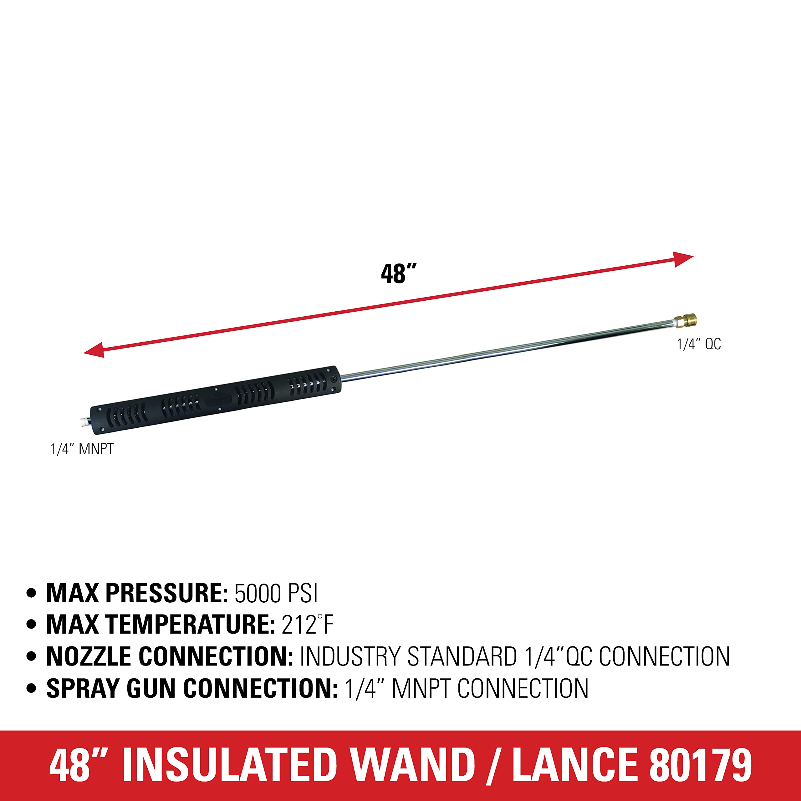 SIMPSON 80179 supports up to 5000 PSI for heavy-duty tasks