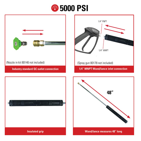 SIMPSON 80179 hot-water capable wand up to 212°F