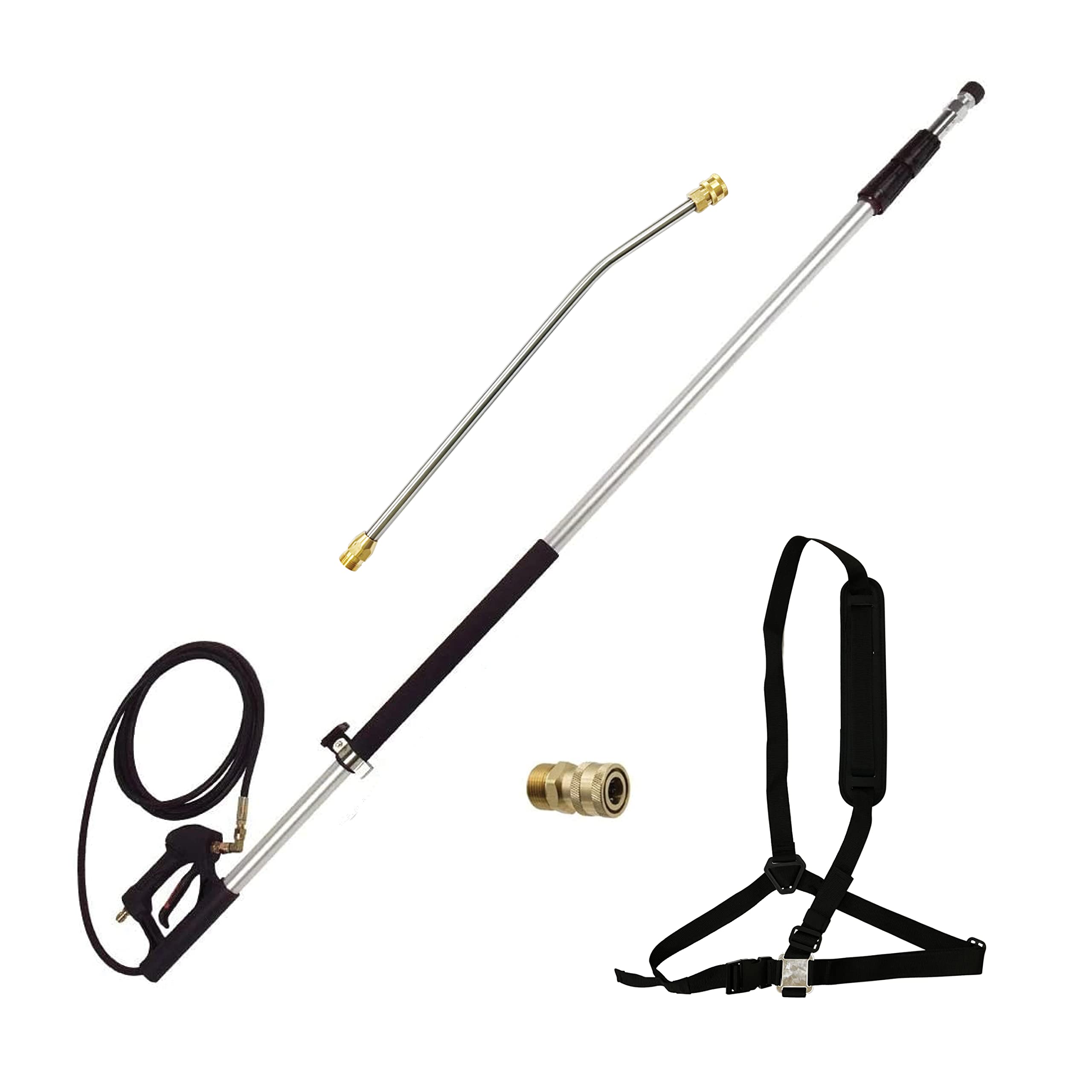 SIMPSON 80470 telescoping wand extended to 18 ft reach for ground cleaning