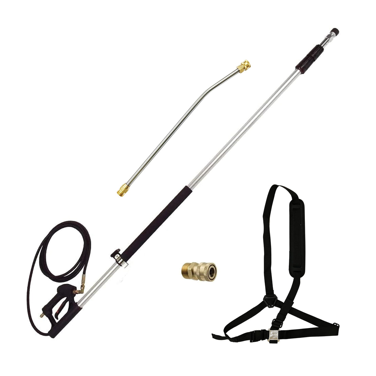 SIMPSON 80470 telescoping wand extended to 18 ft reach for ground cleaning