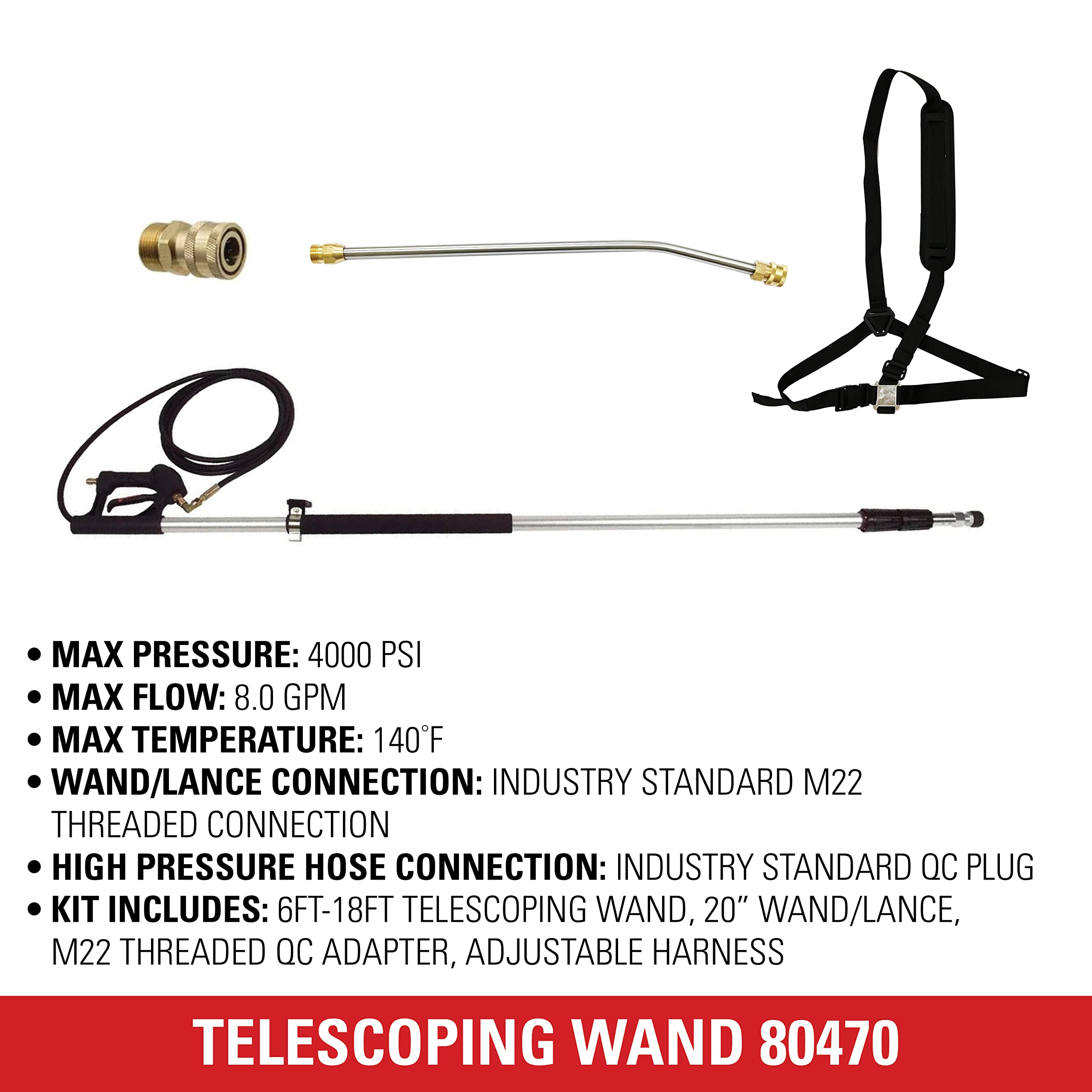 SIMPSON 80470 wand lance included for easy nozzle attachment