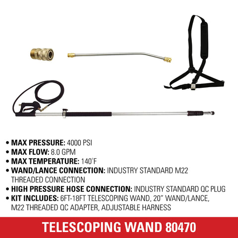 SIMPSON 80470 wand lance included for easy nozzle attachment