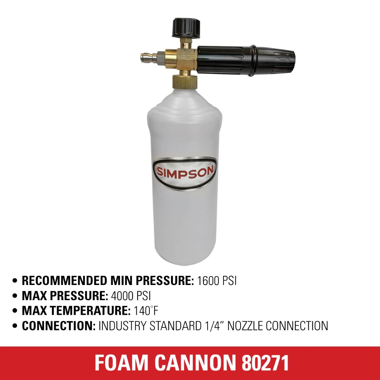 SIMPSON foam cannon in use on a vehicle for deep, safe cleaning