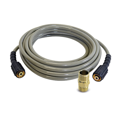 SIMPSON MorFlex 25ft hose extended for easy patio and vehicle cleaning