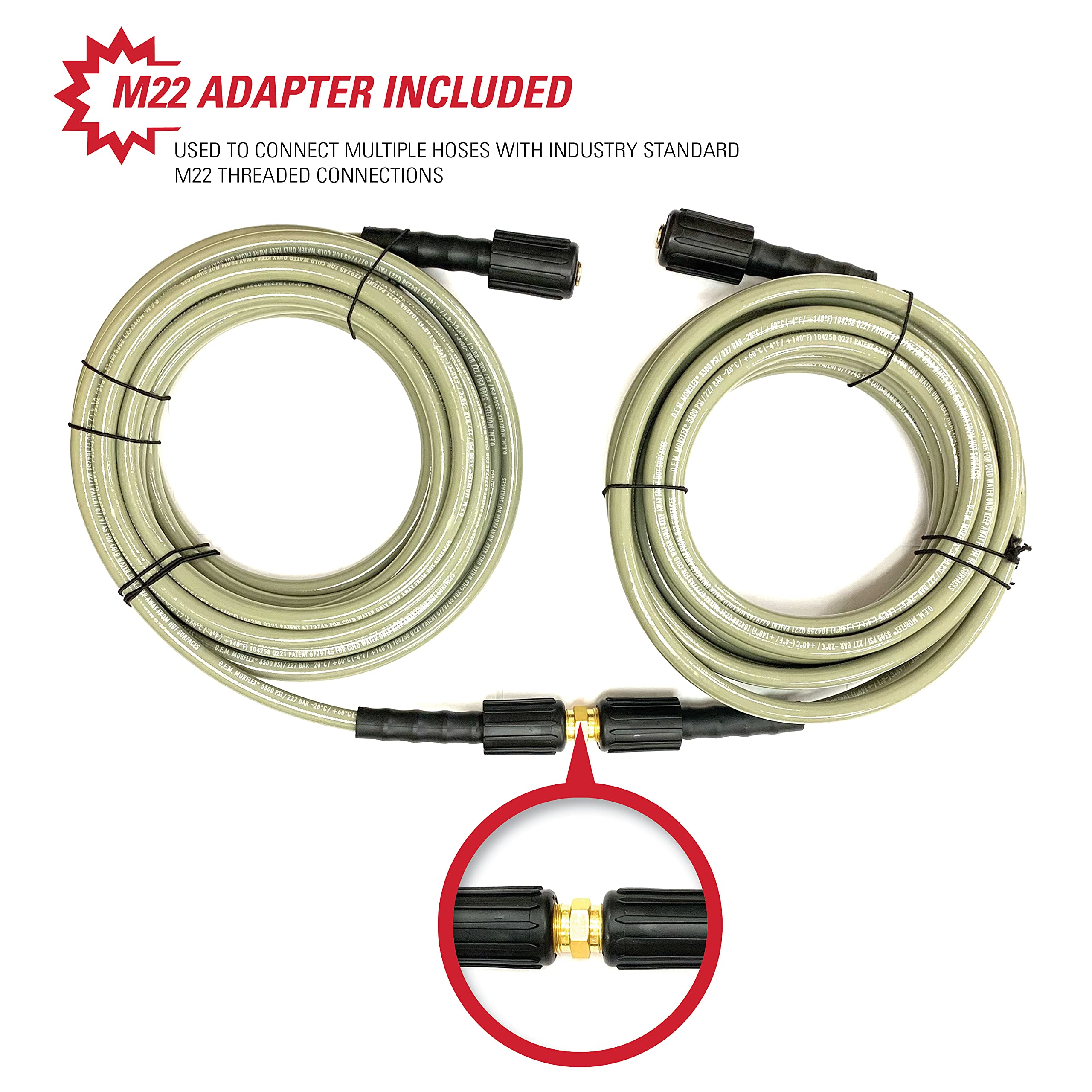SIMPSON MorFlex kink-resistant design prevents tangling during setup