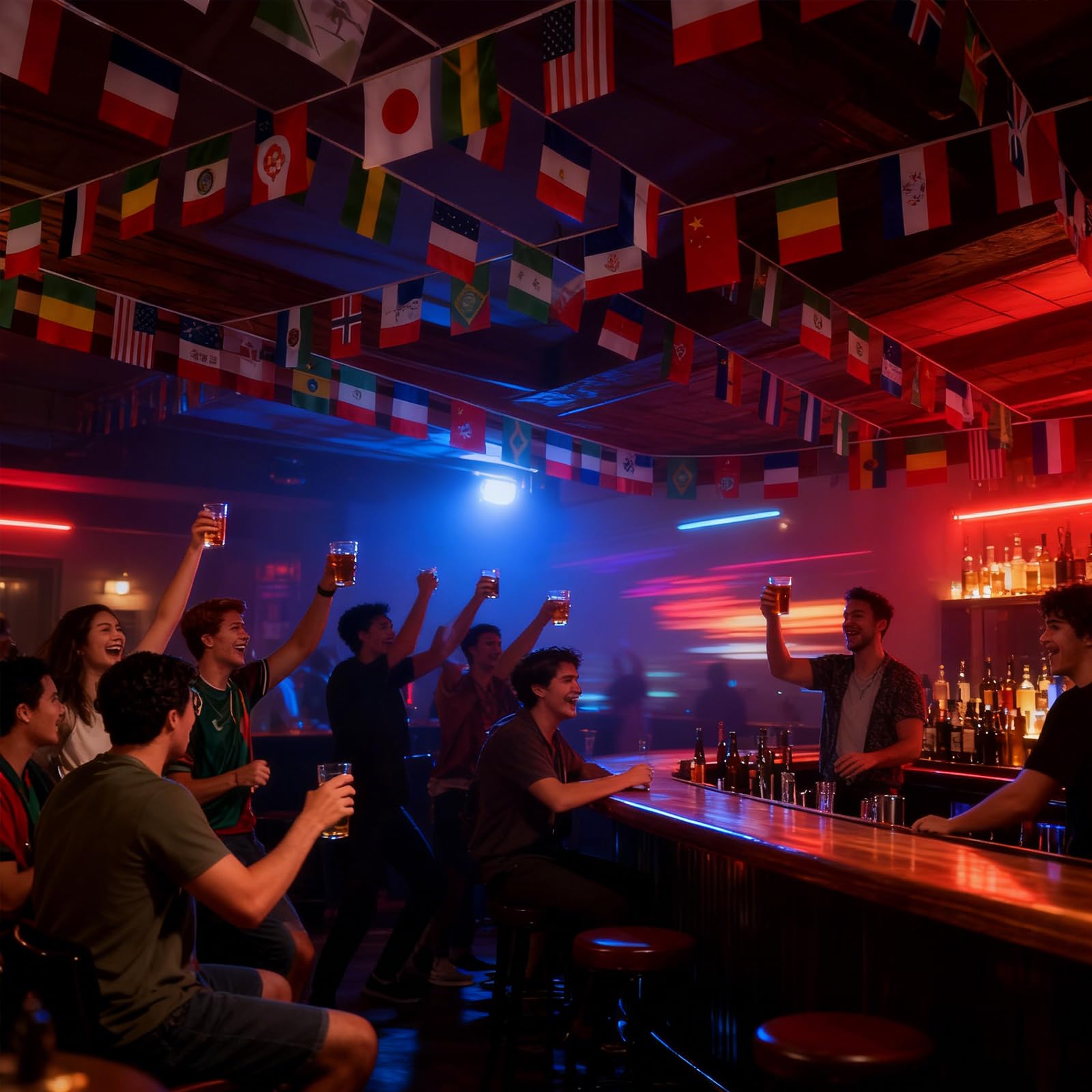 SIMVOTM Flag Bunting ideal for Olympic or World Cup viewing.
