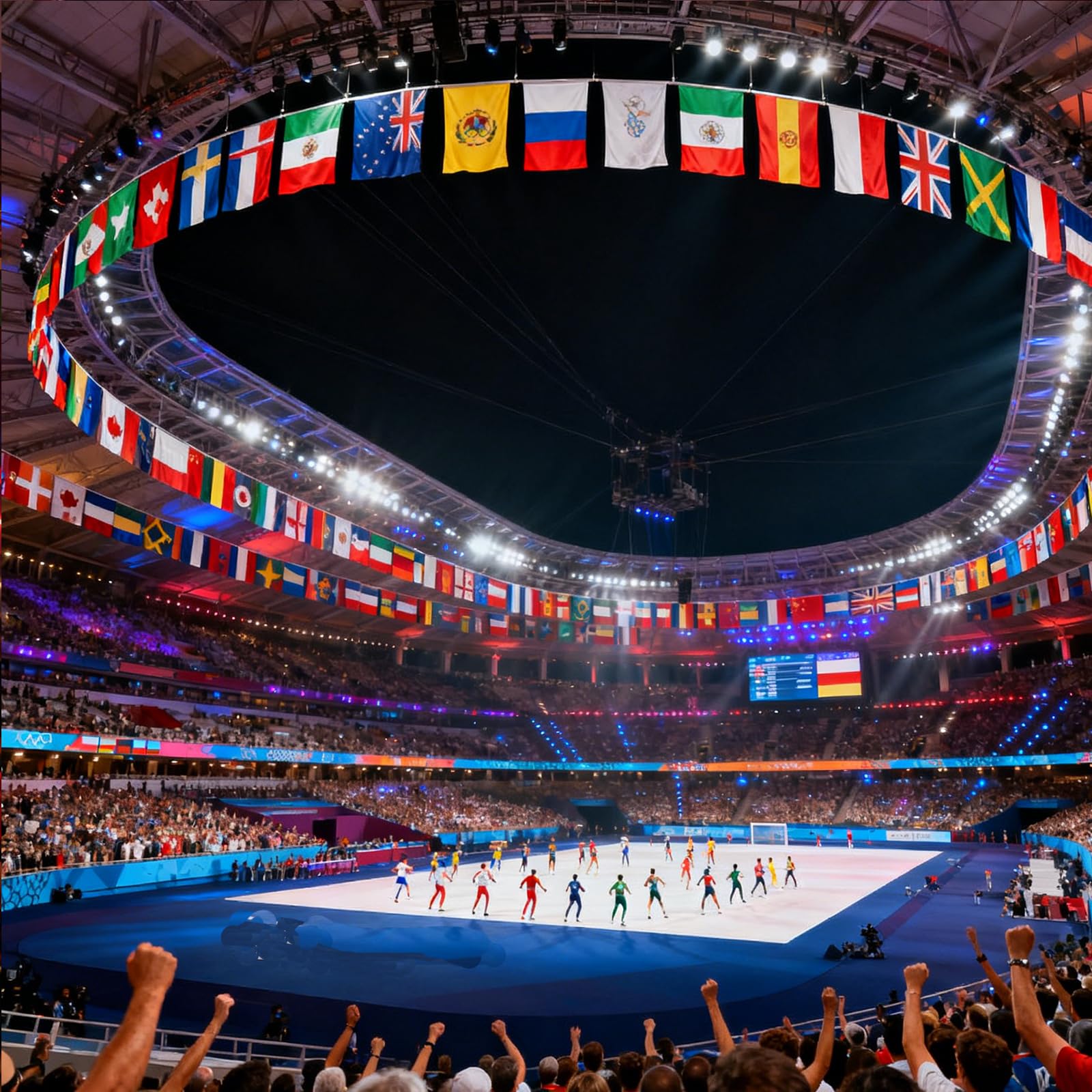 SIMVOTM 100 Countries Banner reusable for future international celebrations.