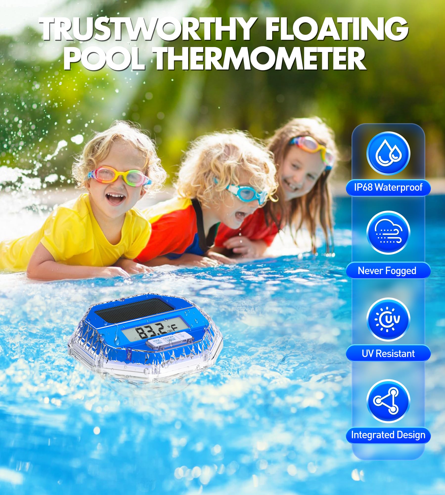 Sinbyuer hot tub and pool monitor shows precise water temperatures