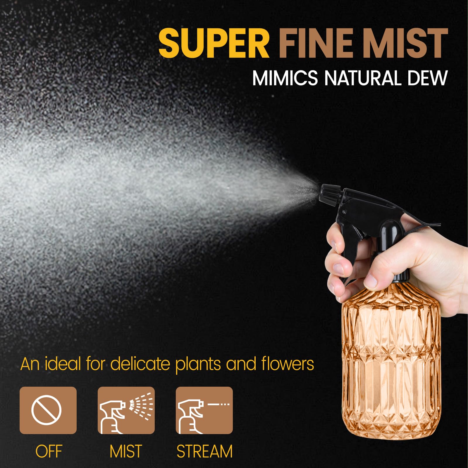 Sincengel fine mist spray resembling dew on leaves