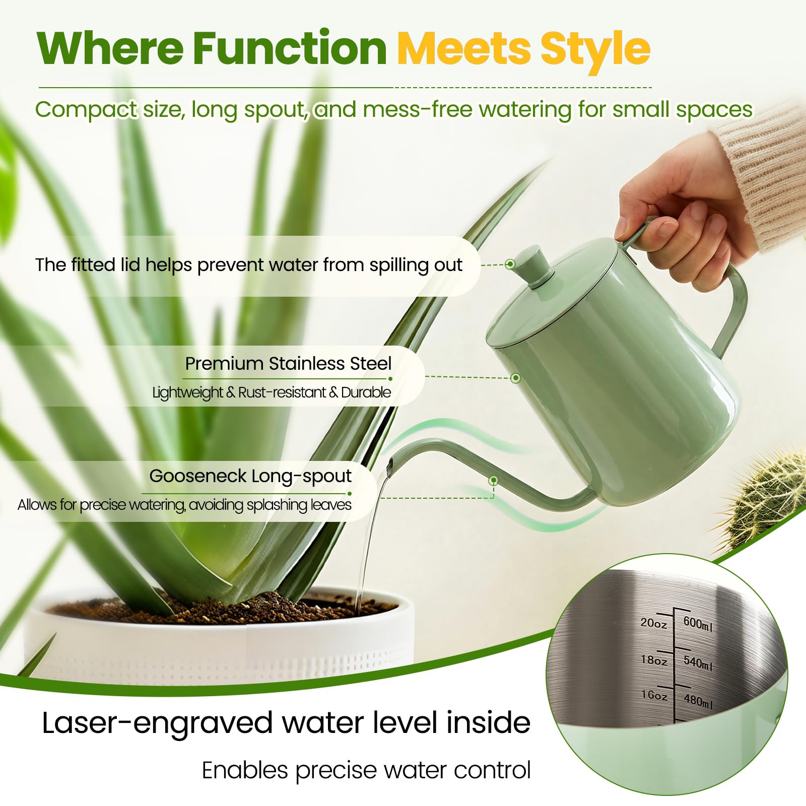 Sincengel compact indoor can fits small spaces while keeping plants hydrated.