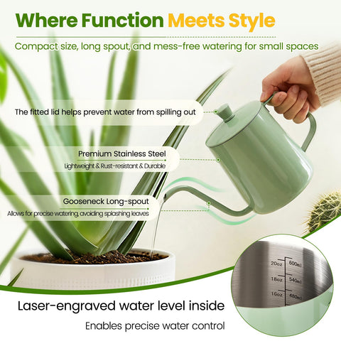 Sincengel compact indoor can fits small spaces while keeping plants hydrated.